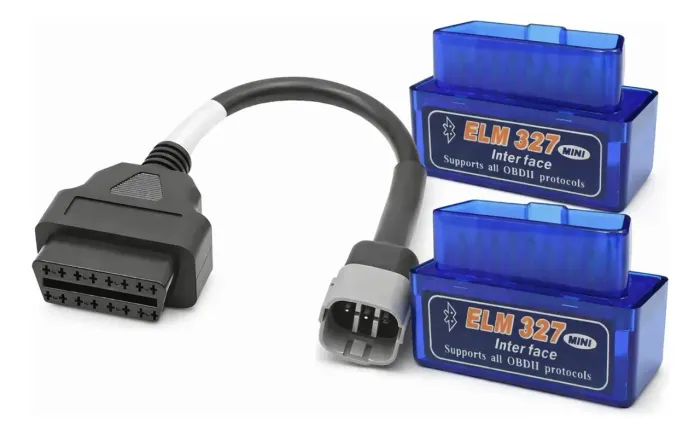 Scanner OBD2 + Cabo Diagnostico Kawasaki e Suzuki (novo)