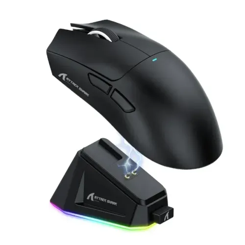 Mouse Attack Shark X11 com base de carregamento RGB