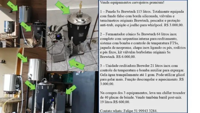 Equipamento cervejeiro Ss Brewtech