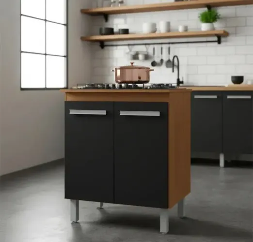 Balcão armário cozinha Cooktop 5 bocas Jade Safana