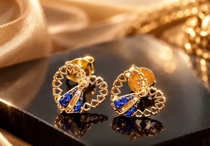 Brincos Nossa Senhora em Ouro 18k 750