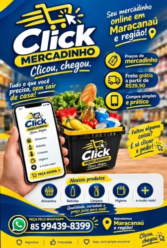 Click mercadinho - receba suas compras sem sair de casa