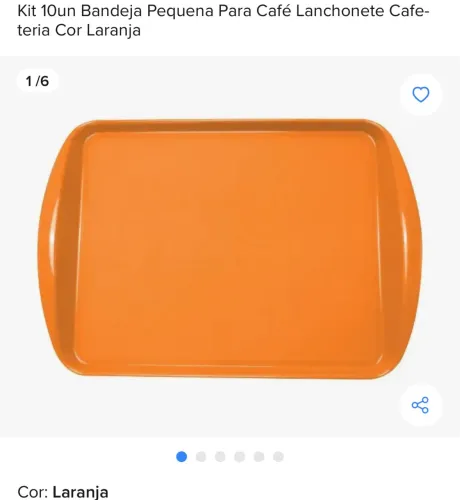 Bandejas bambu cor laranja