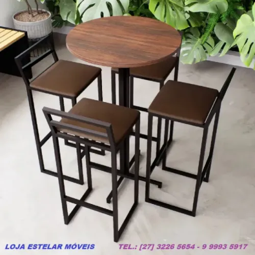 Banquetas alta em aço! Muito estilo e conforto!