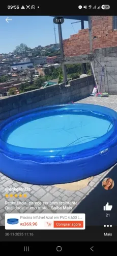 Piscina 3.400 litros sem furoa vendendo para compra uma menor