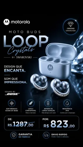 Moto Buds Loop Crystals by Swarovski