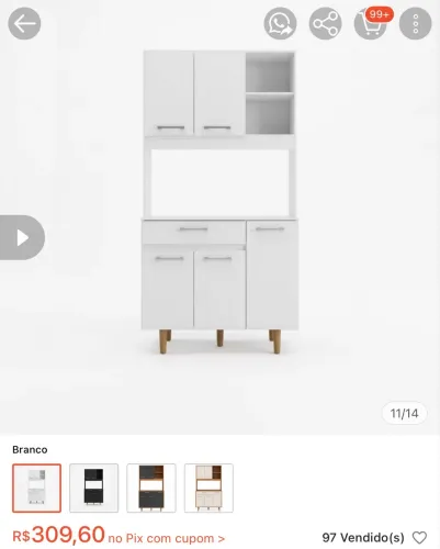Armário de cozinha montado novo 