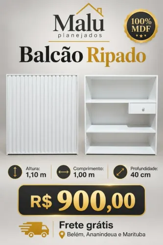 Promoção balcão ripado 