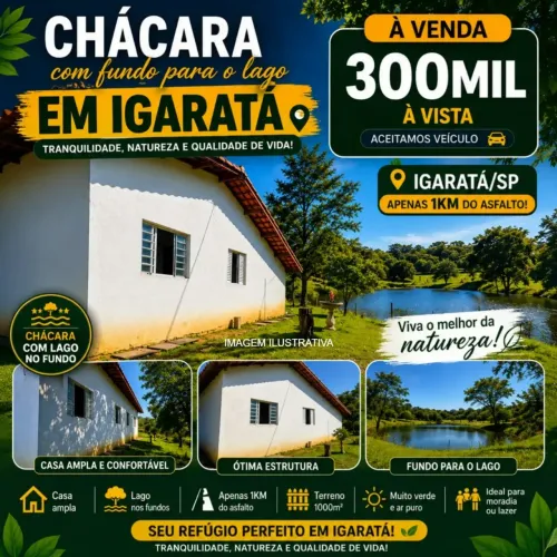 1m Casa para venda com 1000 metros quadrados com 2 quartos em Águas de Igaratá - Igaratá -