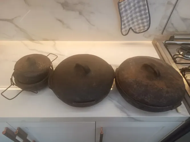 Jogo de panelas de barro novas