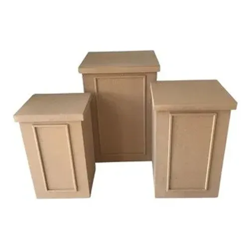 Trio de Cubo Boiserie MDF cor Telha degradê para Decoração Festa #NUNCA USADO na caixa