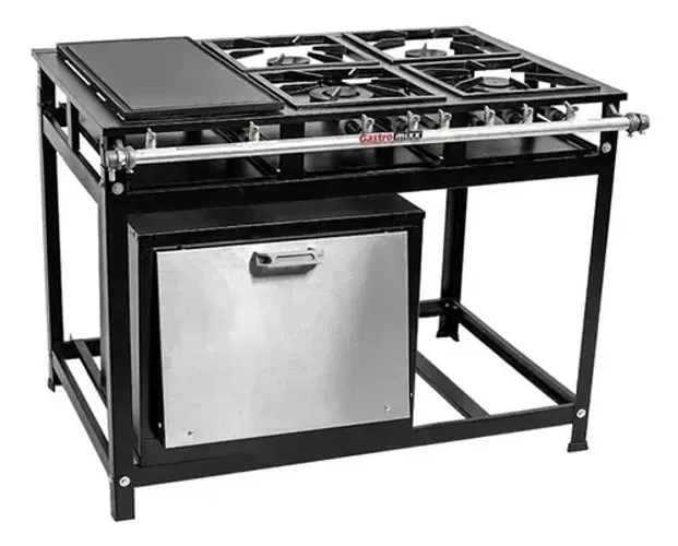Fogão Industrial 4 bocas e Chapa com Forno NOVO NA CAIXA