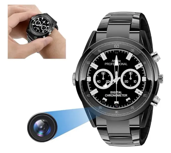 Spy Monitoring Metal Watch, Video, Audio, Photo Recording