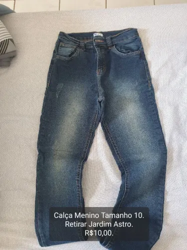 Calca Jeans Menino Tamanho 10