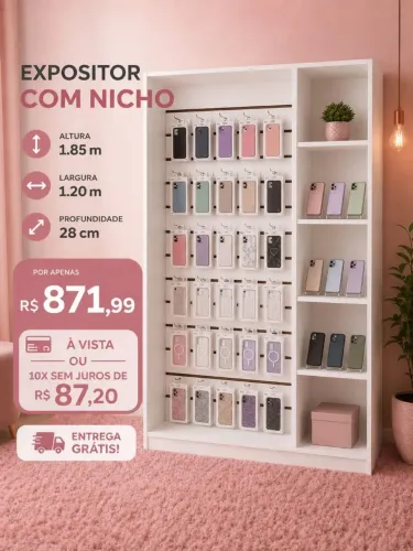 Expositor Canaletado em mdf para ?