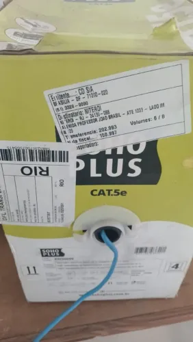 Caixa Cabo De Rede Soho Plus Furukawa 305 M Cat5e 100% Cobre Cor Azul