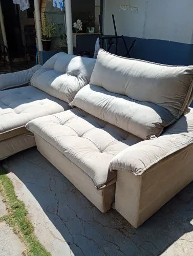 Sofá retrátil e reclinável bem conservado entrego 