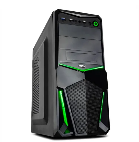 Gabinete Gamer NOX Pax com Led Verde
