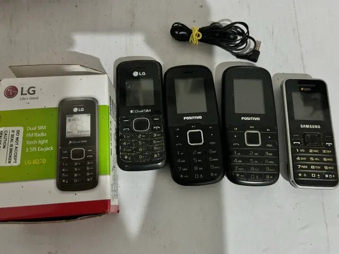 Celulares LG, Samsung e Positivo por R$80