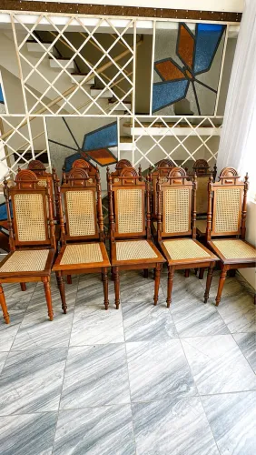 Conjunto Exclusivo - 10 Cadeiras Coloniais em Madeira Maciça com Palhinha Natural