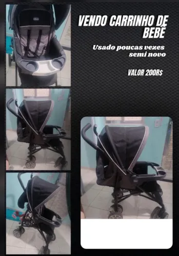 Vendo Carrinho de bebê usado poucas vezes Areal Rio das pedras Jacarepagua