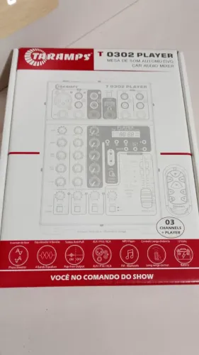 Mesa De Som Taramps T 0302 3 Canais Player Multicolor Mixer Equalizador