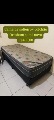 Cama de solteiro + colchão semi novo