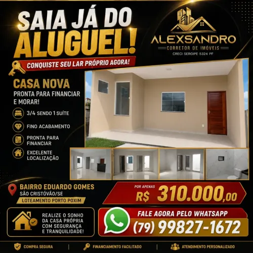 Imóvel para venda com 105 metros quadrados com 3 quartos em Eduardo Gomes - São Cristóvão