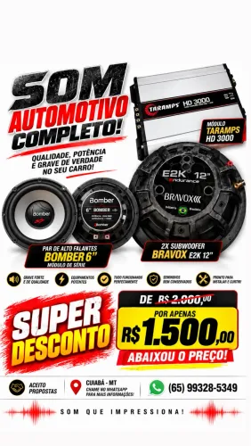 SUPER DESCONTO - SOM AUTOMOTIVO COMPLETO!
