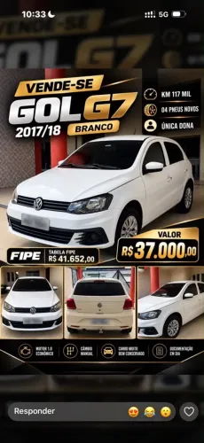 Volkswagen Gol Geração VII Trendline 1.0 12V Total Flex Mec. 4P 2018