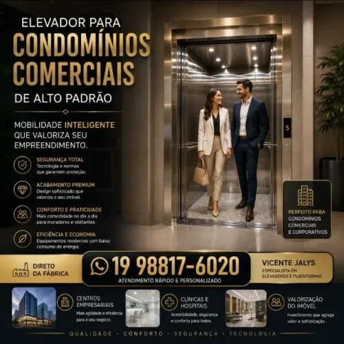 Elevadores direto da fábrica