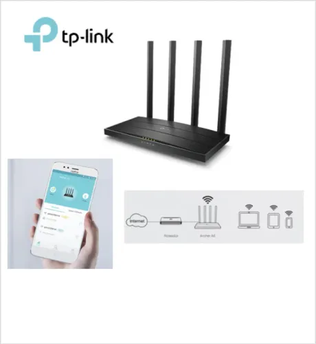 Roteador Wifi Tp-link Ac1200 Gigabit archer A6 Banda Dupla