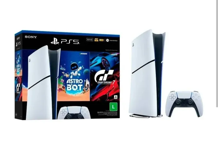 Playstation 5 com 2 controles e carregador Sony para e controles