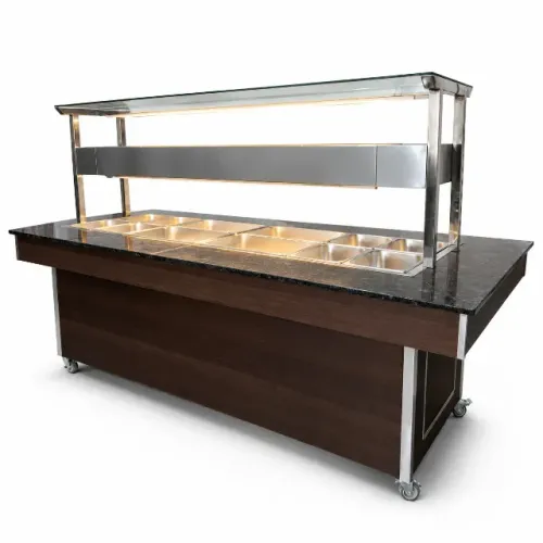 Buffet self-service quente inox 10 GNs 1/2