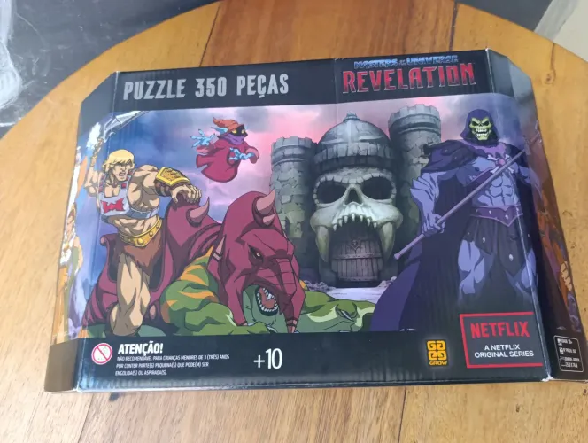 QUEBRA CABEÇA HE MAN MESTRES DO UNIVERSO REVELAÇÃO 352 PEÇAS GROW NETFLIX COMPLETO!
