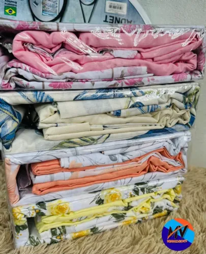 Joga de Cama Queen 4 peças Algodão 