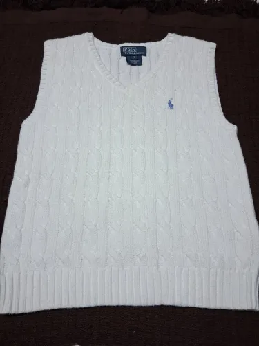 Colete infantil Ralph Lauren tam 5 branco