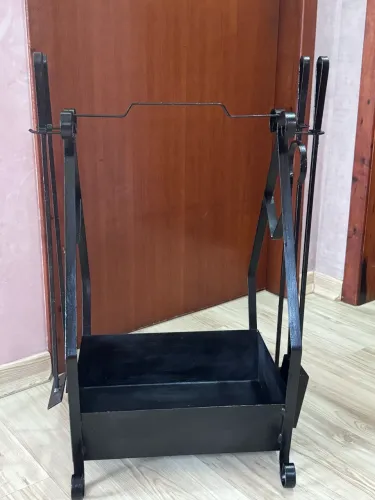 Kit lareira com porta lenha