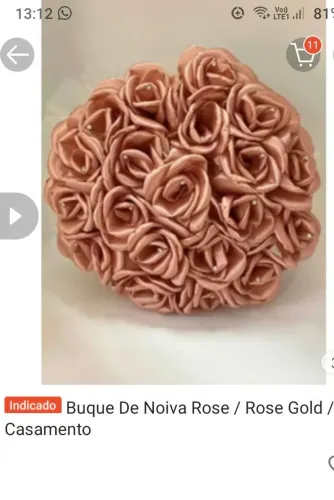 Buquê de noiva cetim