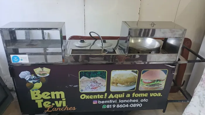 CARRINHO DE LANCHE 3X1 INOX