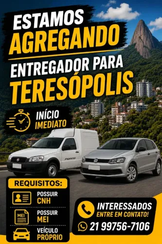 ENTREGADOR PARA TERESÓPOLIS