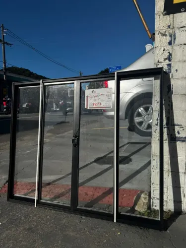 JANELA 1.00X1.20 4 FOLHAS PRETA - ALUMÍNIO REFORÇADO