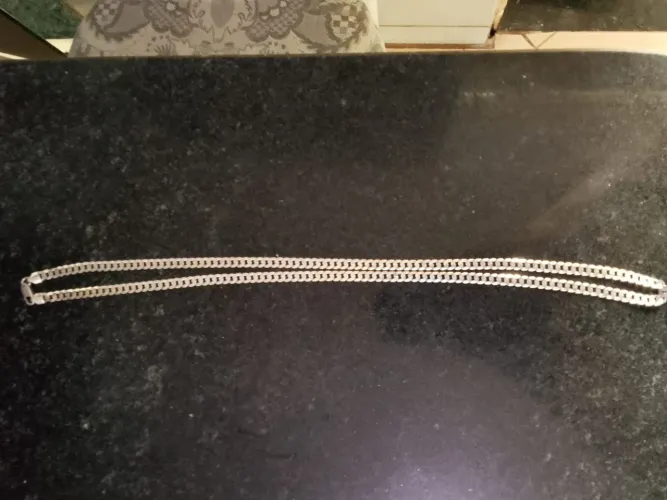 Corrente masculina Grumet de prata 925 maciça 70cm Escama de peixe