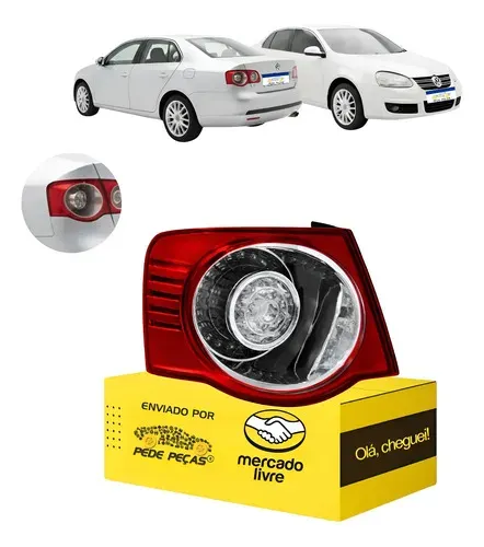 Lanterna Traseira Canto Esquerdo Vw Jetta 2007 08 09 2010 Esquerdo/motorista