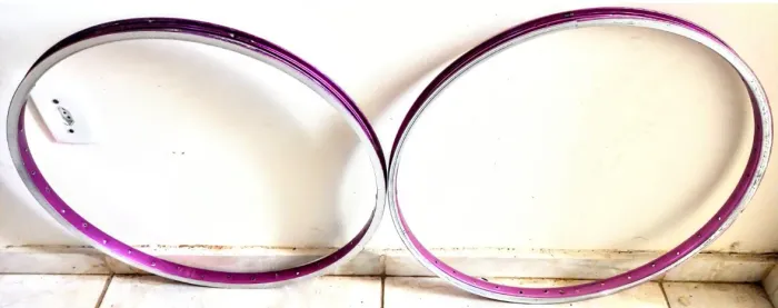 Par Folhas Aros 26 Anodizados Violeta Bicicleta Antiga