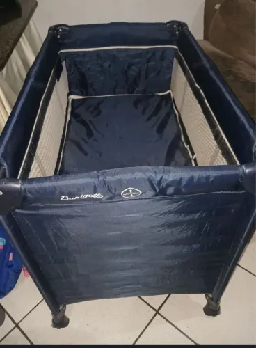 Berço e cercado  burigotto azul marinho