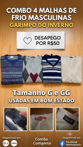 Combo de 4 Malhas de Frio (Gap, Mossimo, London Couture) 