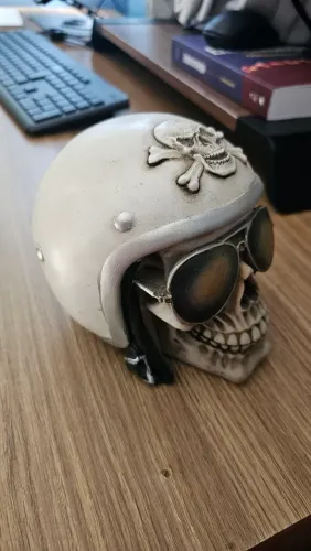 Caveira cofre decorativa