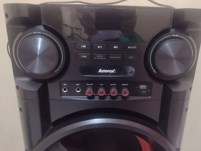 Caixa de Som Amplificada Amvox ACA 1900 New X - 1900W RMS - 2 Woofers de 12"