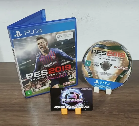 Jogo PES 19 para PS4. Aqui na LOJA FABGAMES 